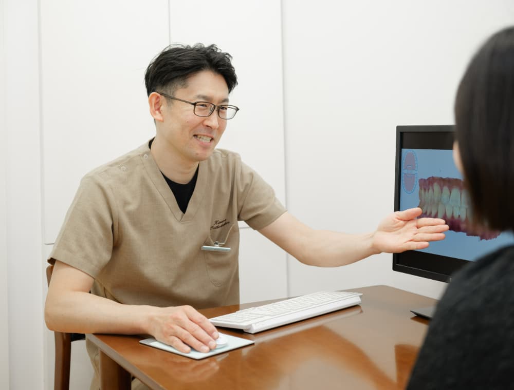 画面を使って説明